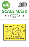 Republic F-84 F Thunderstreak - One-Sided Express Fit Mask (for Kinetic Model kits) - Image 1