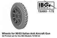 Wheels For 90/53 Italian Anti Aircraft Gun - 3D Printed Set For IBG 72159
