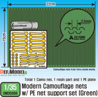 Modern Camouflage Net  w/net support set(1) -Green