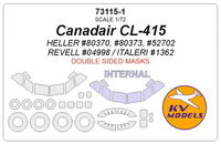 Canadair CL-415 (HELLER #80370, #80373, #52702 / REVELL #04998 / ITALERI #1362)  - (Double sided) + wheels masks