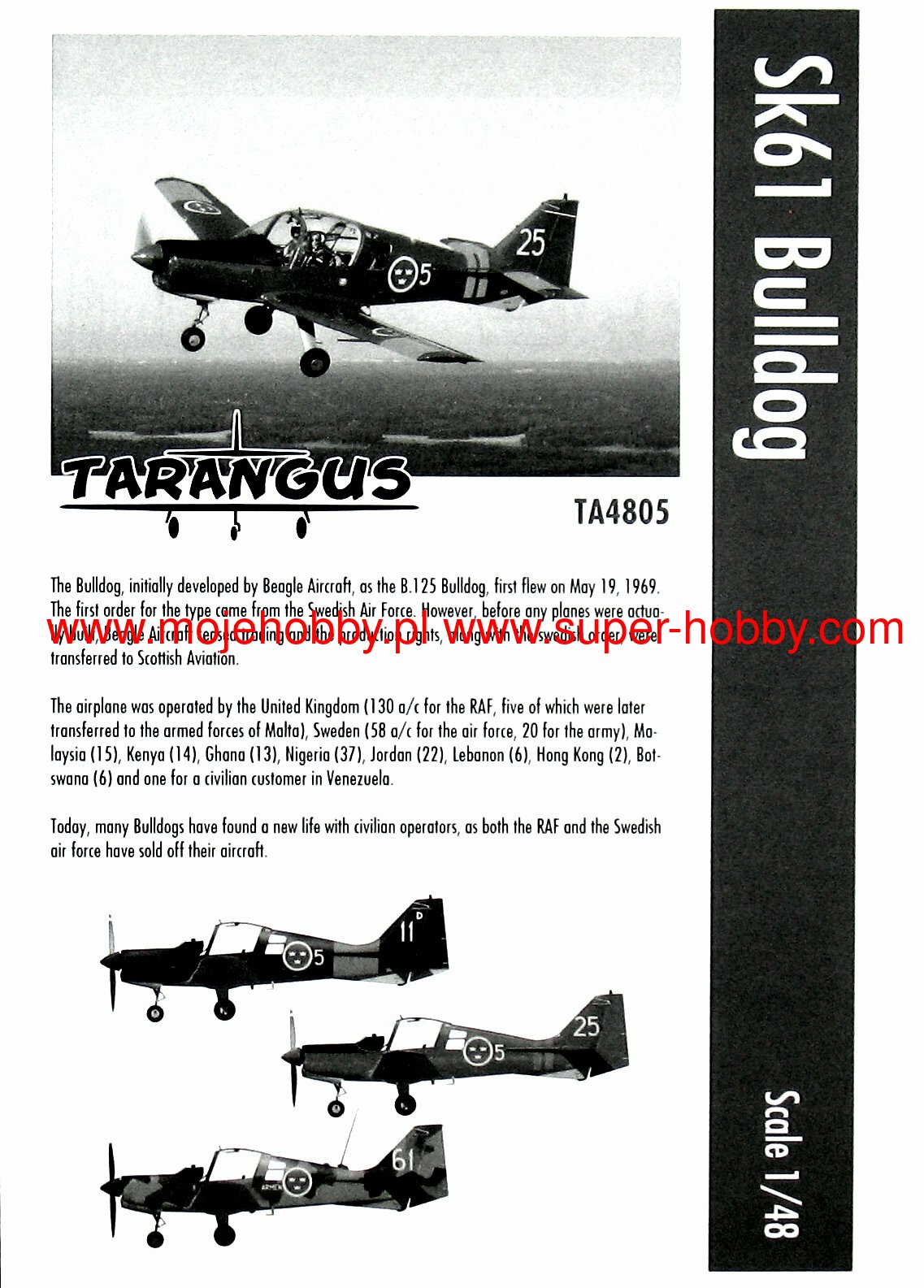 Scottish Aviation Sk 61 Bulldog Tarangus -4805