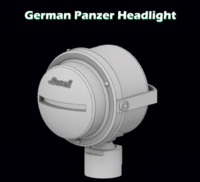 German Panzer Headlight WW II x 3