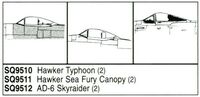 Hawker Sea Fury FB.11 - canopy 2 pcs (designed to be used with Hobbycraft kits)