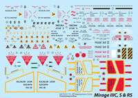 Dassault-Mirage III C / S / RS - stencils only with paint masks including national insignia masks - Image 1