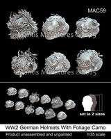 WW2 German Helmets Foliage Camo