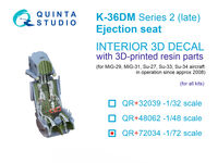 K-36DM Series2 (late) Ejection Seat - for MiG-29, MiG-31, Su-27, Su-33, Su-34 aircraft since 2008 (for all kits) - Image 1
